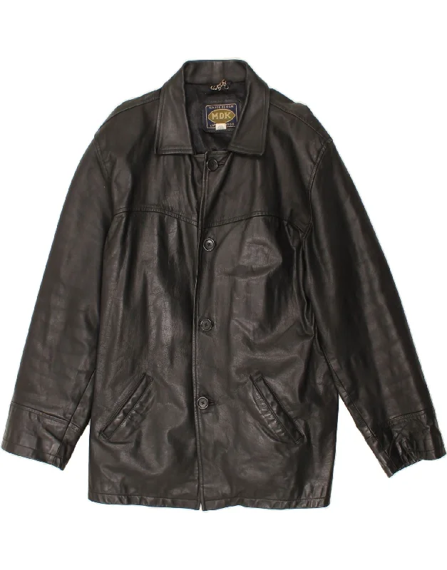 Unique Men's Flight JacketsVINTAGE Mens Leather Jacket UK 42 XL Black Leather