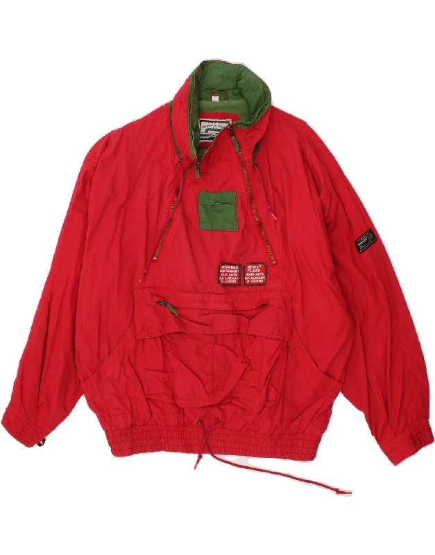 Men's Coats for Snowy WeatherVINTAGE Mens Loose Fit Hooded Anorak Jacket UK 38 Medium Red Men's Coats for Snowy WeatherVINTAGE Mens Loose Fit Hooded Anorak Jacket UK 38 Medium Red