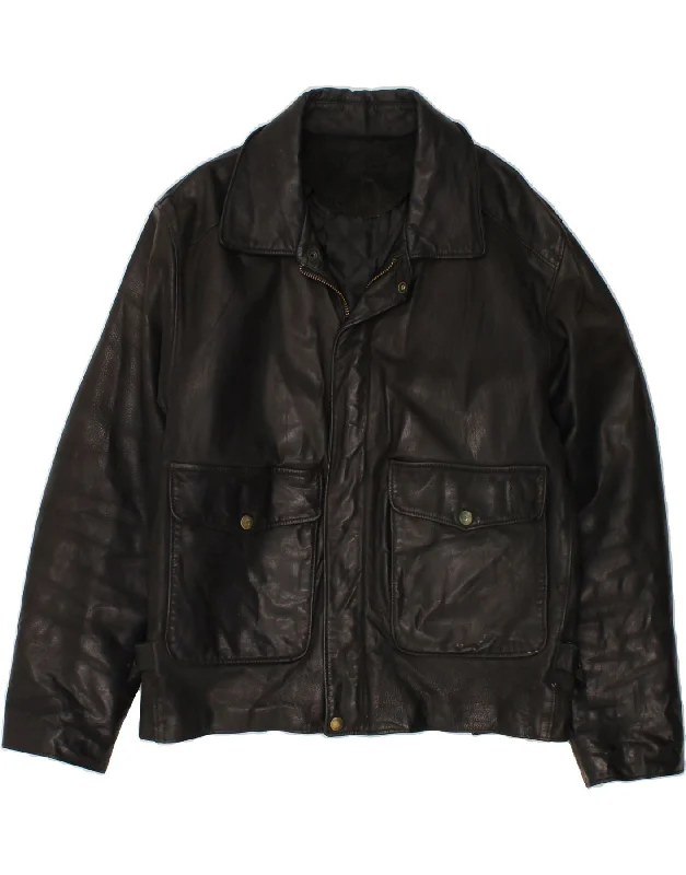 Men's Coats with Patchwork DesignsVINTAGE Mens Loose Fit Leather Jacket IT 48 Medium Black Men's Coats with Patchwork DesignsVINTAGE Mens Loose Fit Leather Jacket IT 48 Medium Black