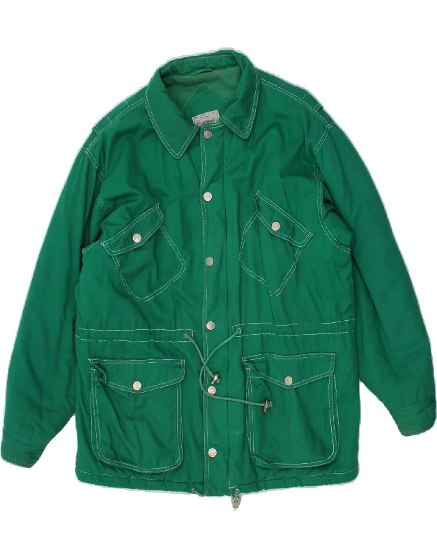 Men's Coats with Belted WaistsVINTAGE Mens Loose Fit Utility Jacket UK 38 Medium Green Cotton Men's Coats with Belted WaistsVINTAGE Mens Loose Fit Utility Jacket UK 38 Medium Green Cotton