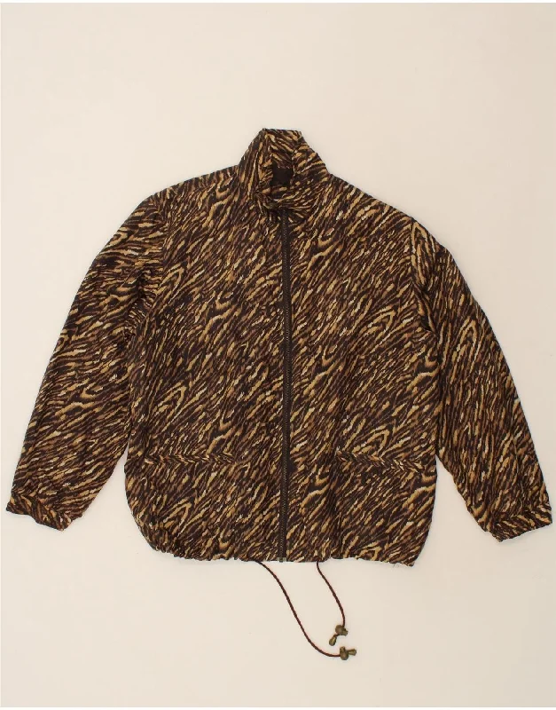 Men's Coats with Reflective StripesVINTAGE Mens Windbreaker Jacket UK 38 Medium Brown Animal Print Cotton Men's Coats with Reflective StripesVINTAGE Mens Windbreaker Jacket UK 38 Medium Brown Animal Print Cotton