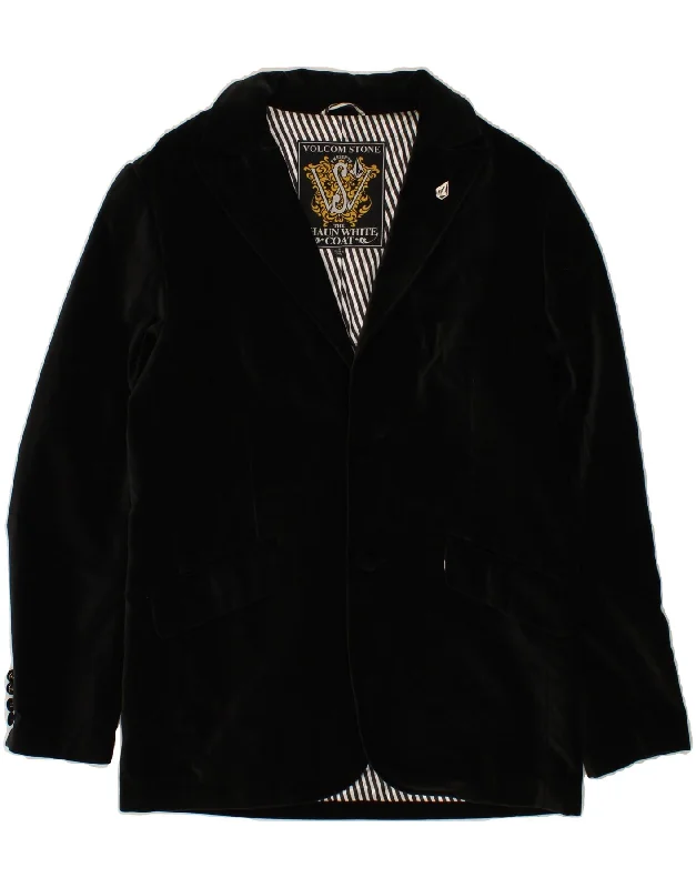Men's Coats for AutumnVOLCOM Mens 1 Button Blazer Jacket UK 38 Medium Black Polyester