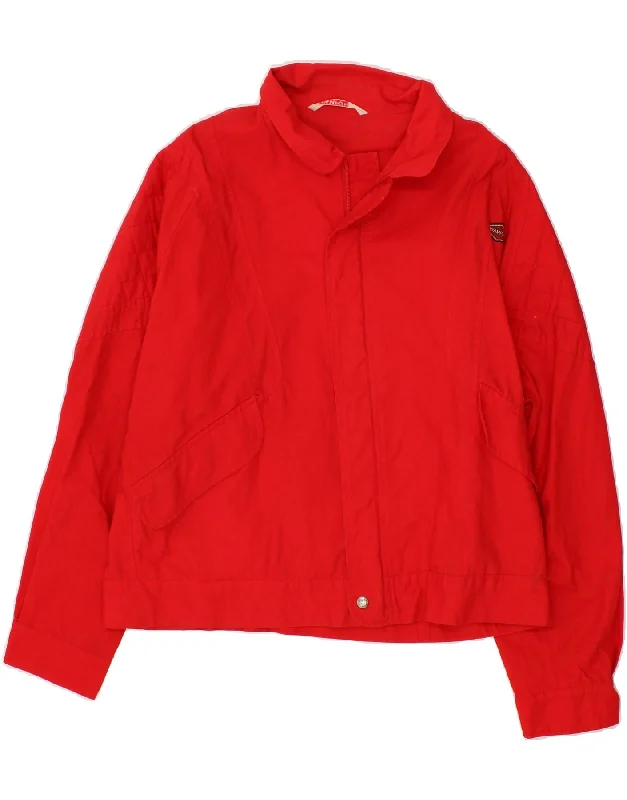 Men's Coats for RunningWAMPUM Mens Bomber Jacket UK 38 Medium Red
