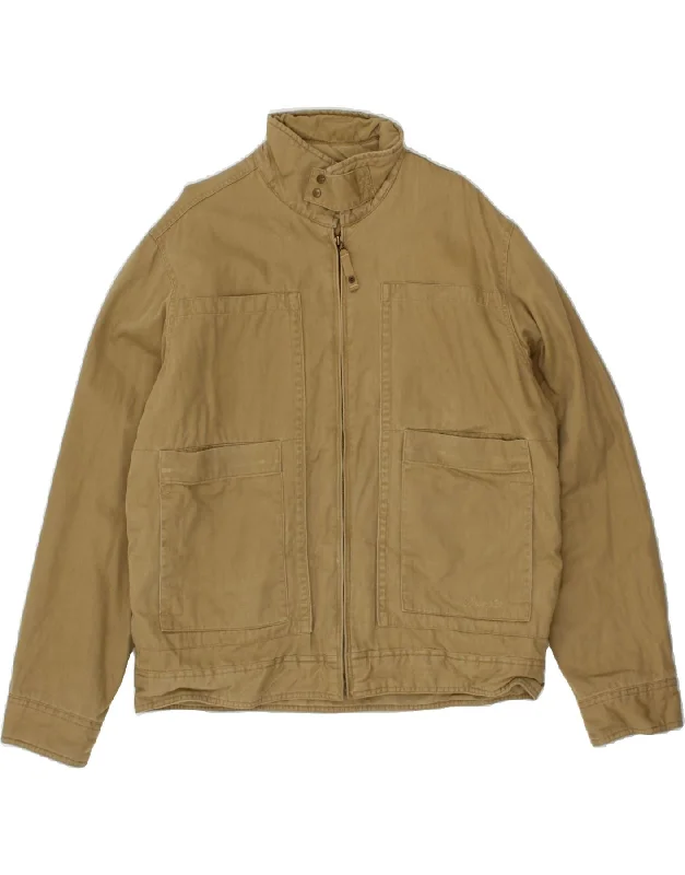 Elegant Men's Wool CoatsWRANGLER Mens Bomber Jacket UK 42 XL Brown Cotton